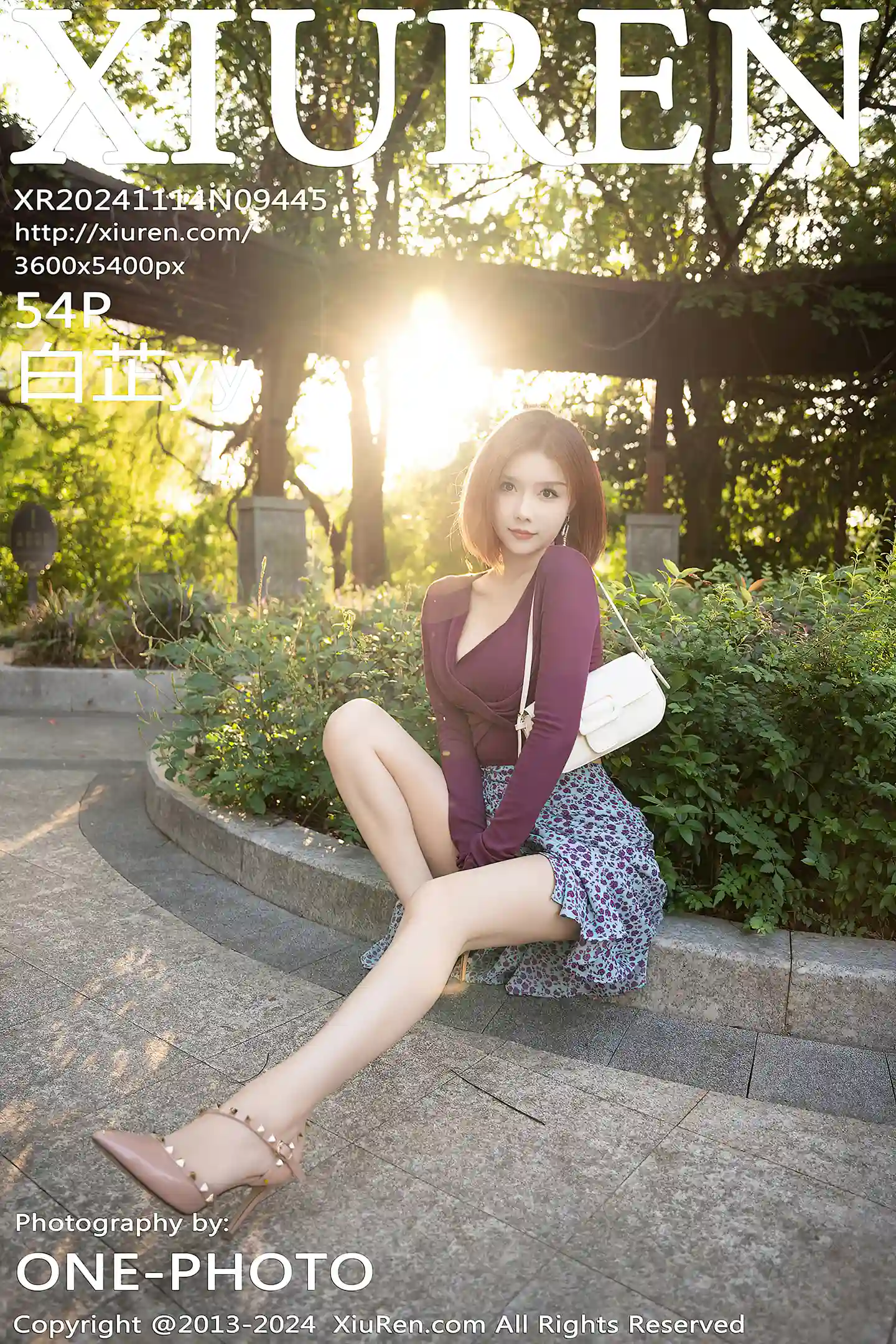 [XiuRen秀人网] VOL.9445 模特白芷yy私房性感紫衣长裙露紫色内衣秀柔美身姿撩人诱惑写真54P-秀人网官方网站